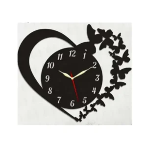 3d Wall Clock With Butterfly Wooden Wall Clock