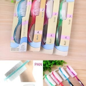 4 In 1 Foot Scrubber | Multi Use Pedicure Paddle Brush – 4 Step Pedicure Cleanse, Scrub, File And Buff (random Color)