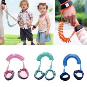 Anti Lost Child Lock | Anti-lost Wrist Link – Baby Child Anti Lost Wrist Link Safety Harness Strap Hand Belt Band For Toddlers Wristband For Kids Loss Best For Umrah And Hajj, Travelling Purpose,safe Secure (random Color)