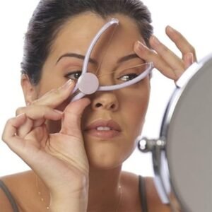 Eyebrow Threading Tool – Modern Plastic Cotton Facial & Body Hair Remover For Women – Random Color
